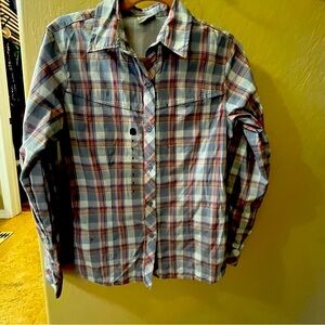 Columbia-Women’s  Blue and Red Plaid Shirt